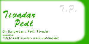 tivadar pedl business card